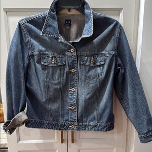 GAP Women's Blue Denim Jacket XL Classic